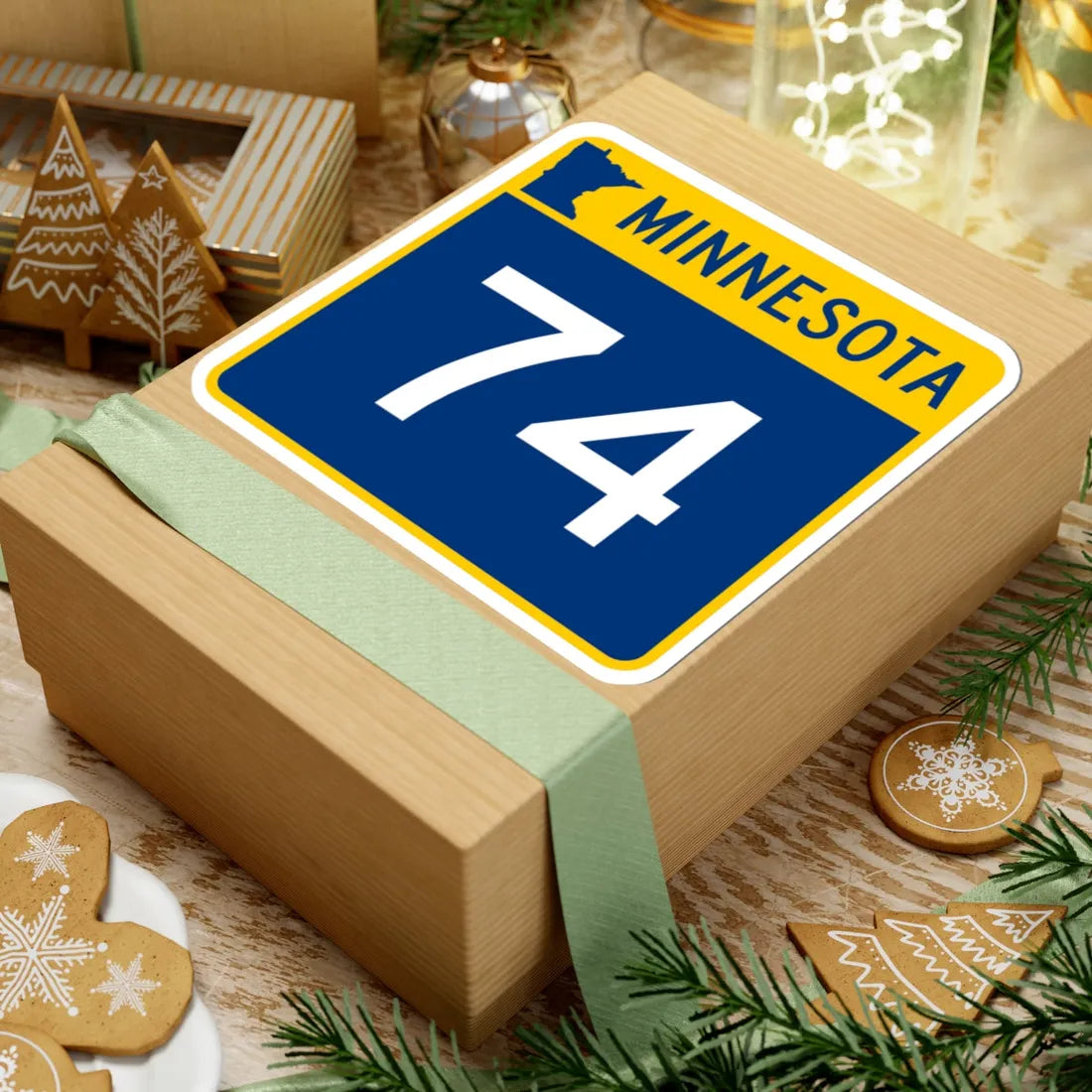 MN-74 (Minnesota) (Road Sign) STICKER Vinyl Kiss-Cut Decal - The Sticker Space