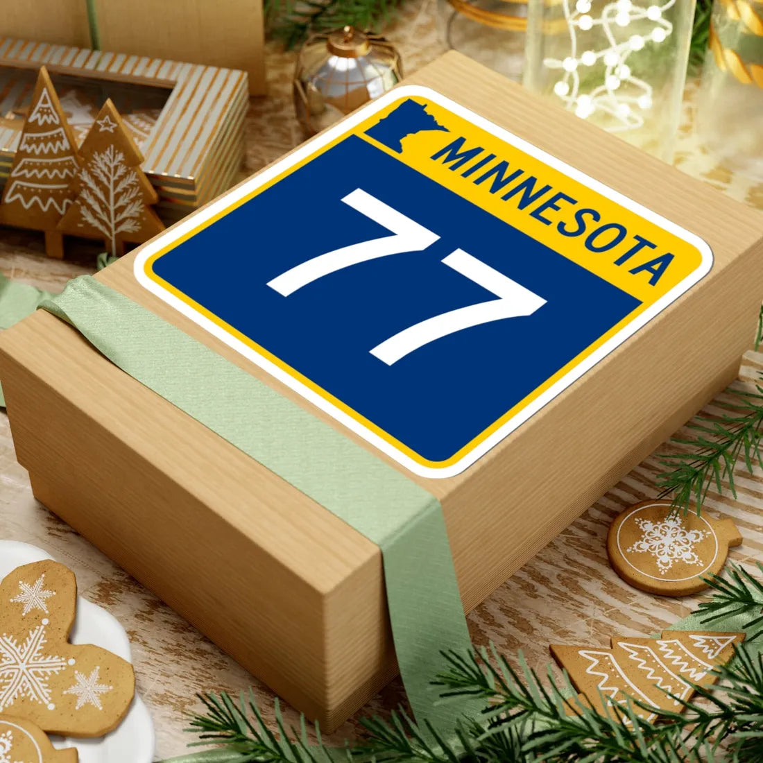 MN-77 (Minnesota) (Road Sign) STICKER Vinyl Kiss-Cut Decal - The Sticker Space