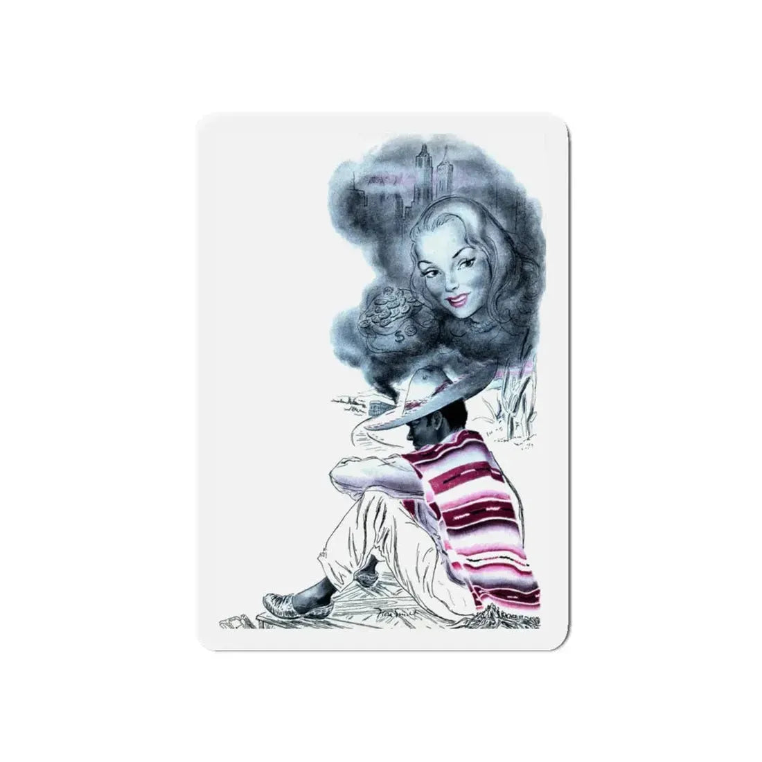 Moment in the Sun, Woman's Day, January 1947 (Magazine Illustration) Refrigerator Magnet - The Sticker Space