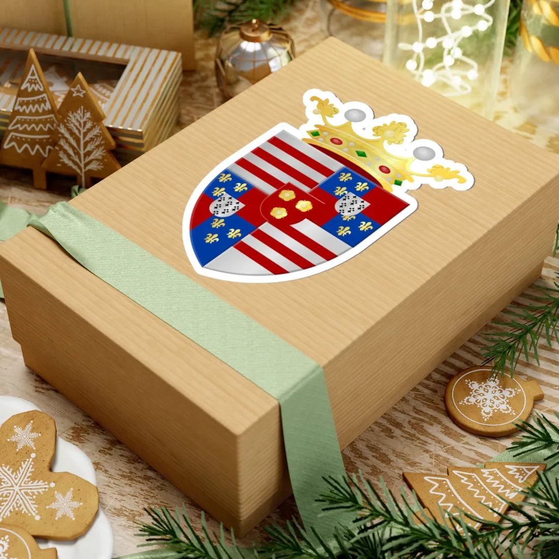 Momignies wapen (Belgium) (Coat of Arms) STICKER Vinyl Kiss-Cut Decal - The Sticker Space