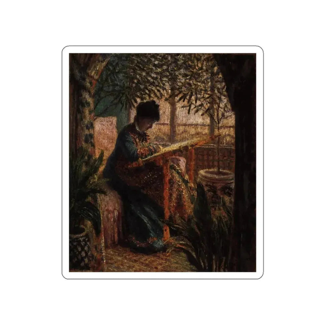 MONET, Claude - Femme-metier (Artwork) STICKER Vinyl Die-Cut Decal - The Sticker Space