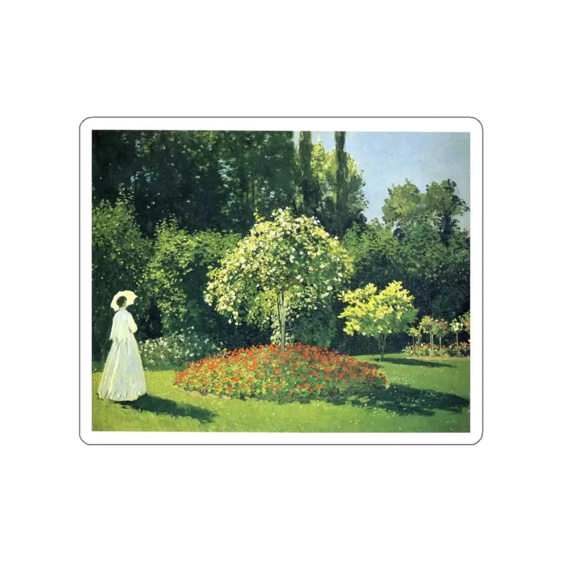 MONET, Claude - Jeanne-Marguerite Lecadre in the Garden (Artwork) STICKER Vinyl Die-Cut Decal - The Sticker Space