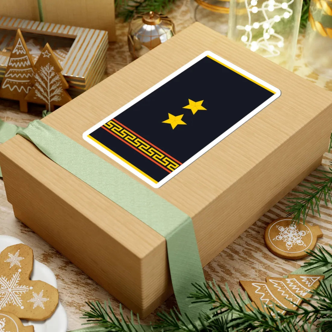 Mongolian Civil defense 2LT shirt (Mongolia) (Military Rank) STICKER Vinyl Kiss-Cut Decal - The Sticker Space