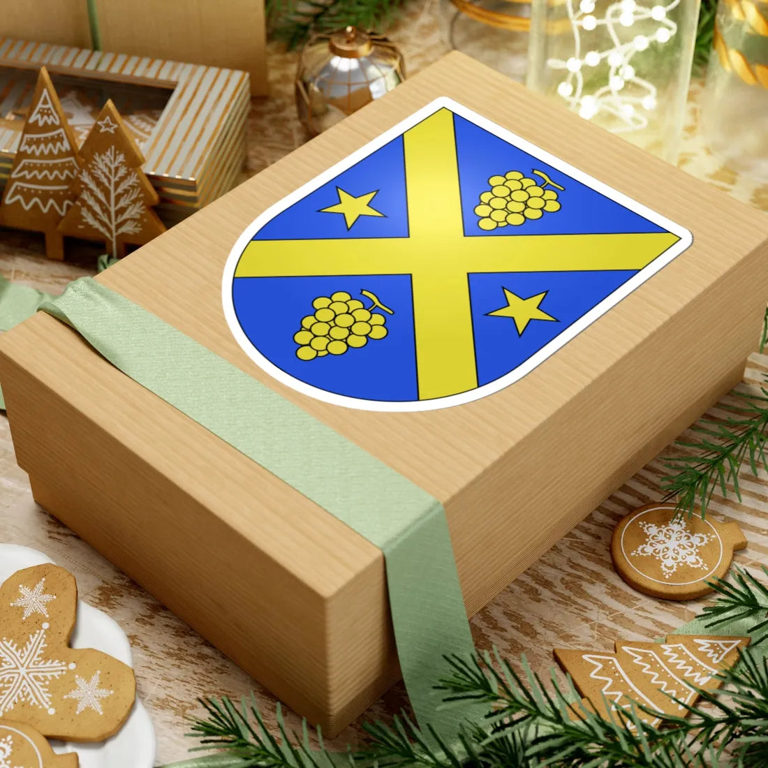 Monnaz-coat of arms (Switzerland) (Coat of Arms) STICKER Vinyl Kiss-Cut Decal - The Sticker Space