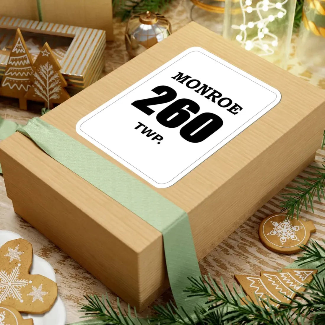 Monroe Township Holmes County Ohio route shield template (Ohio) (Road Sign) STICKER Vinyl Kiss-Cut Decal - The Sticker Space