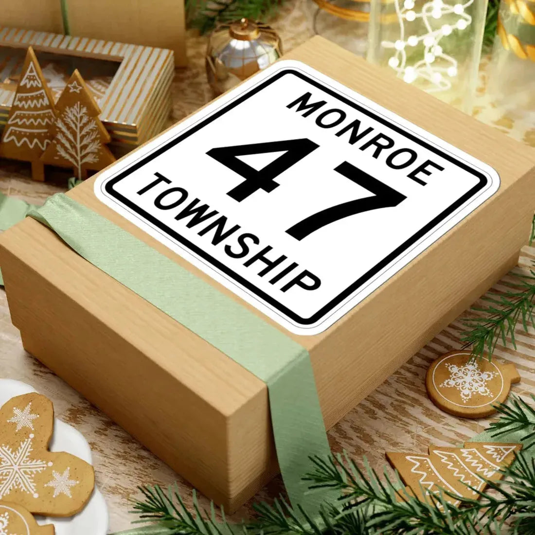 Monroe Township Route 47 Logan County Ohio (Ohio) (Road Sign) STICKER Vinyl Kiss-Cut Decal - The Sticker Space