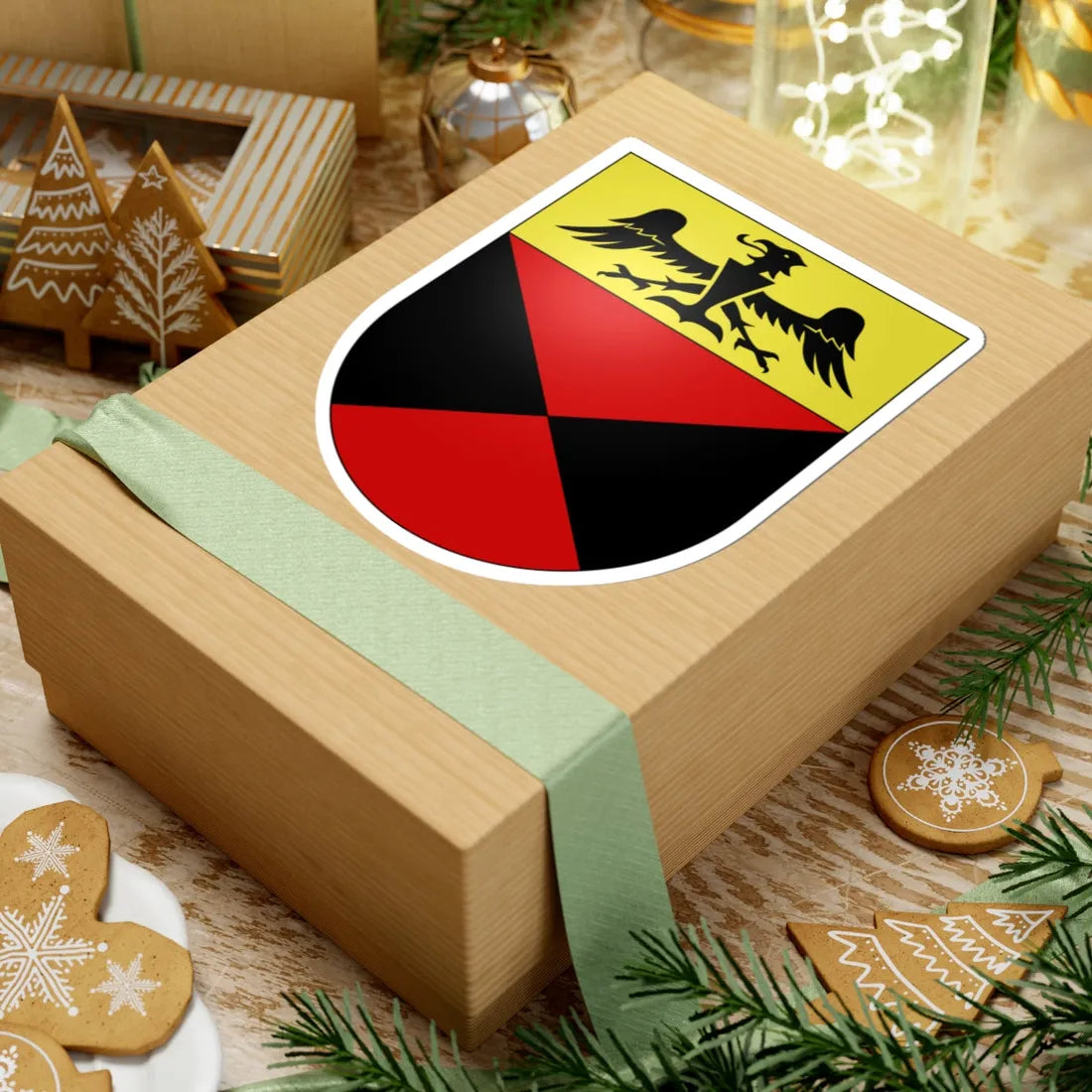 Monteggio-coat of arms (Switzerland) (Coat of Arms) STICKER Vinyl Kiss-Cut Decal - The Sticker Space