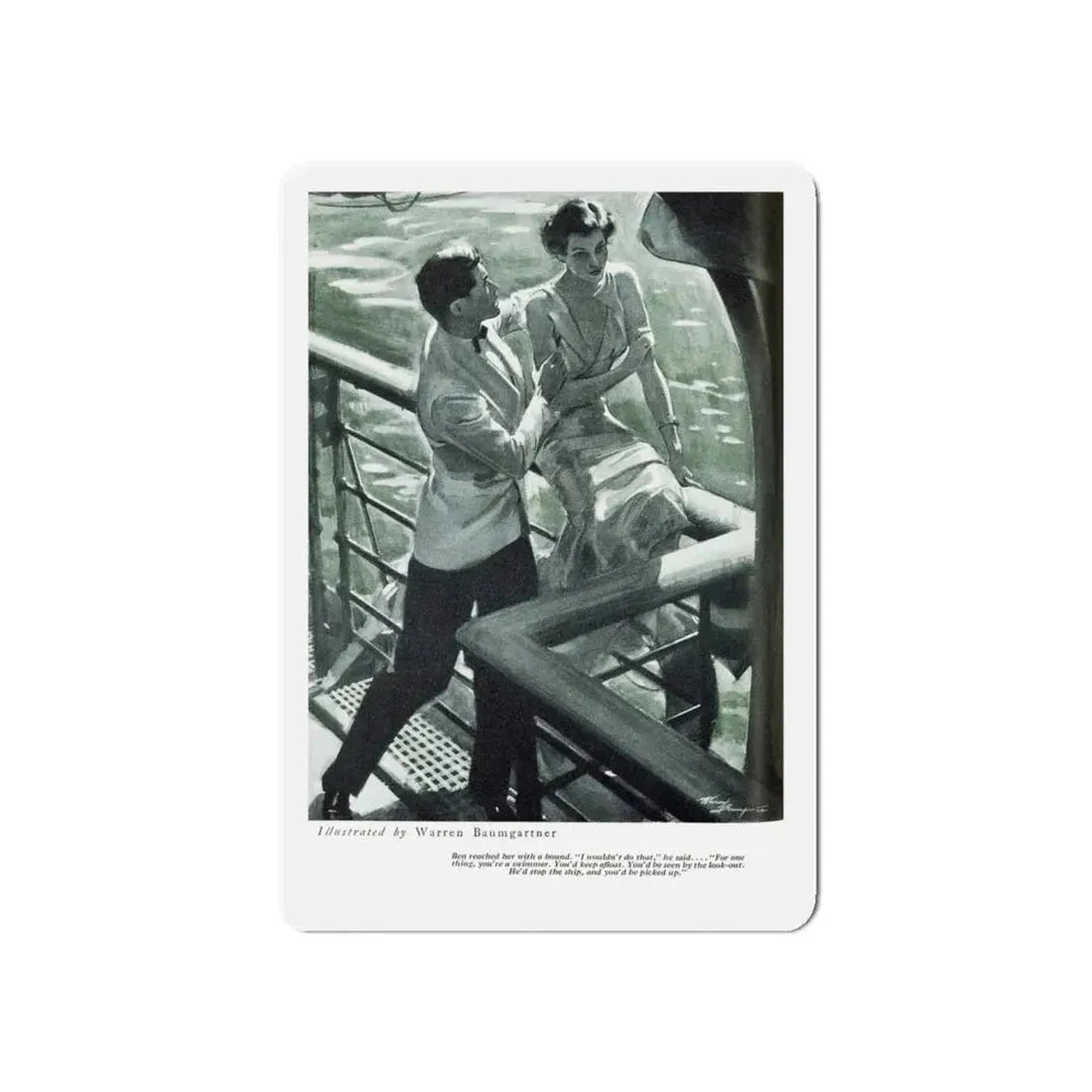 Moon Madness, Redbook, April 1934 (Magazine Illustration) Refrigerator Magnet - The Sticker Space