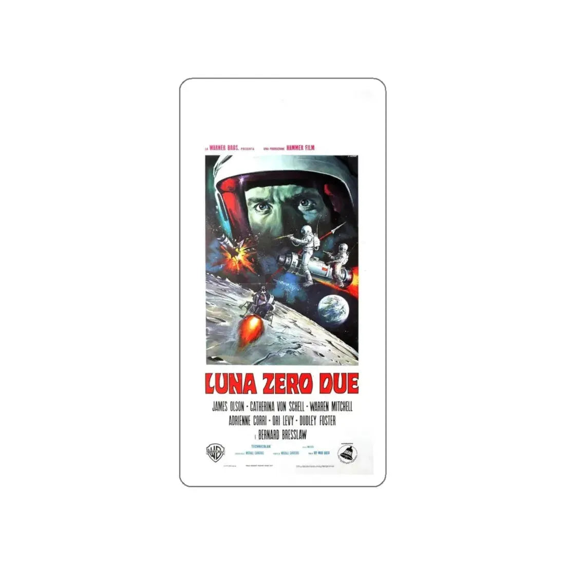 MOON ZERO TWO (ITALIAN) 1969 Movie Poster STICKER Vinyl Die-Cut Decal - The Sticker Space