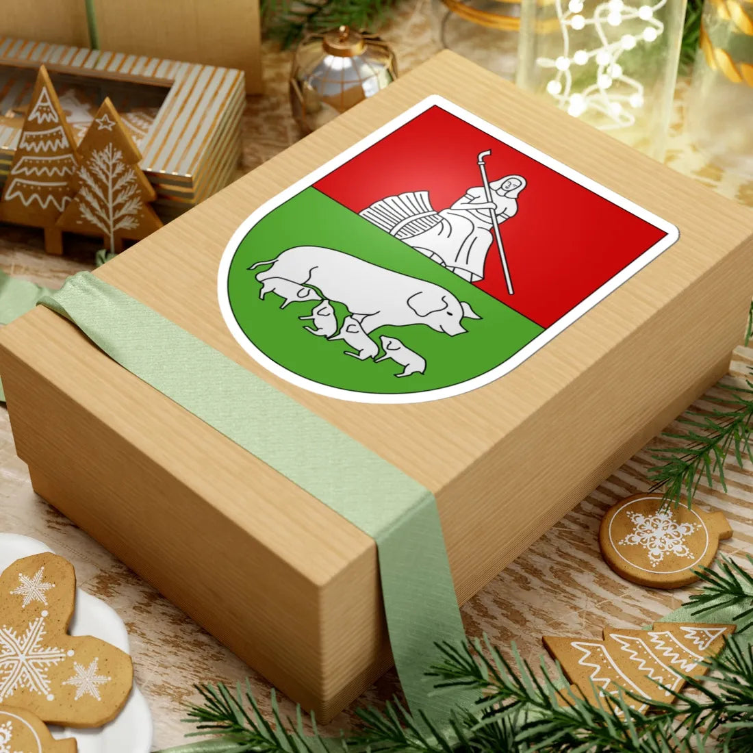 Morcote-coat of arms (Switzerland) (Coat of Arms) STICKER Vinyl Kiss-Cut Decal - The Sticker Space