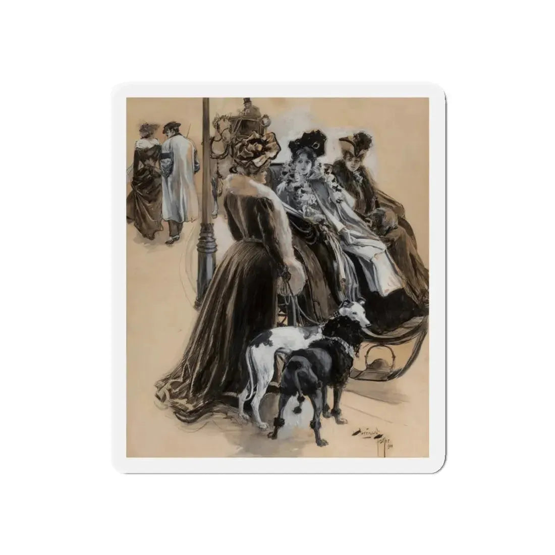 More Attractive, Life magazine interior illustration, February 13, 1902 (Magazine Illustration) Refrigerator Magnet - The Sticker Space