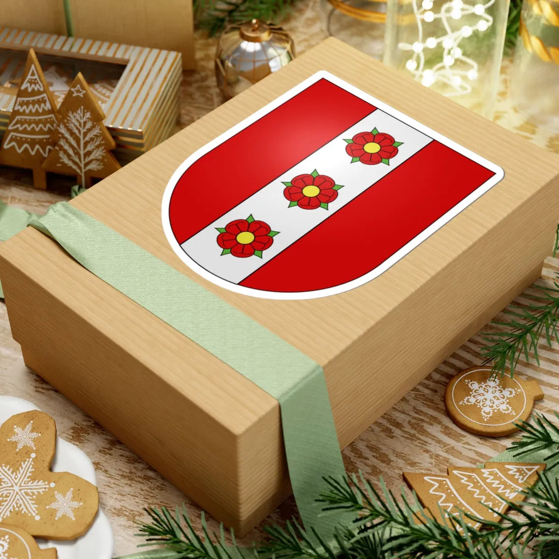 Morens-coat of arms (Switzerland) (Coat of Arms) STICKER Vinyl Kiss-Cut Decal - The Sticker Space