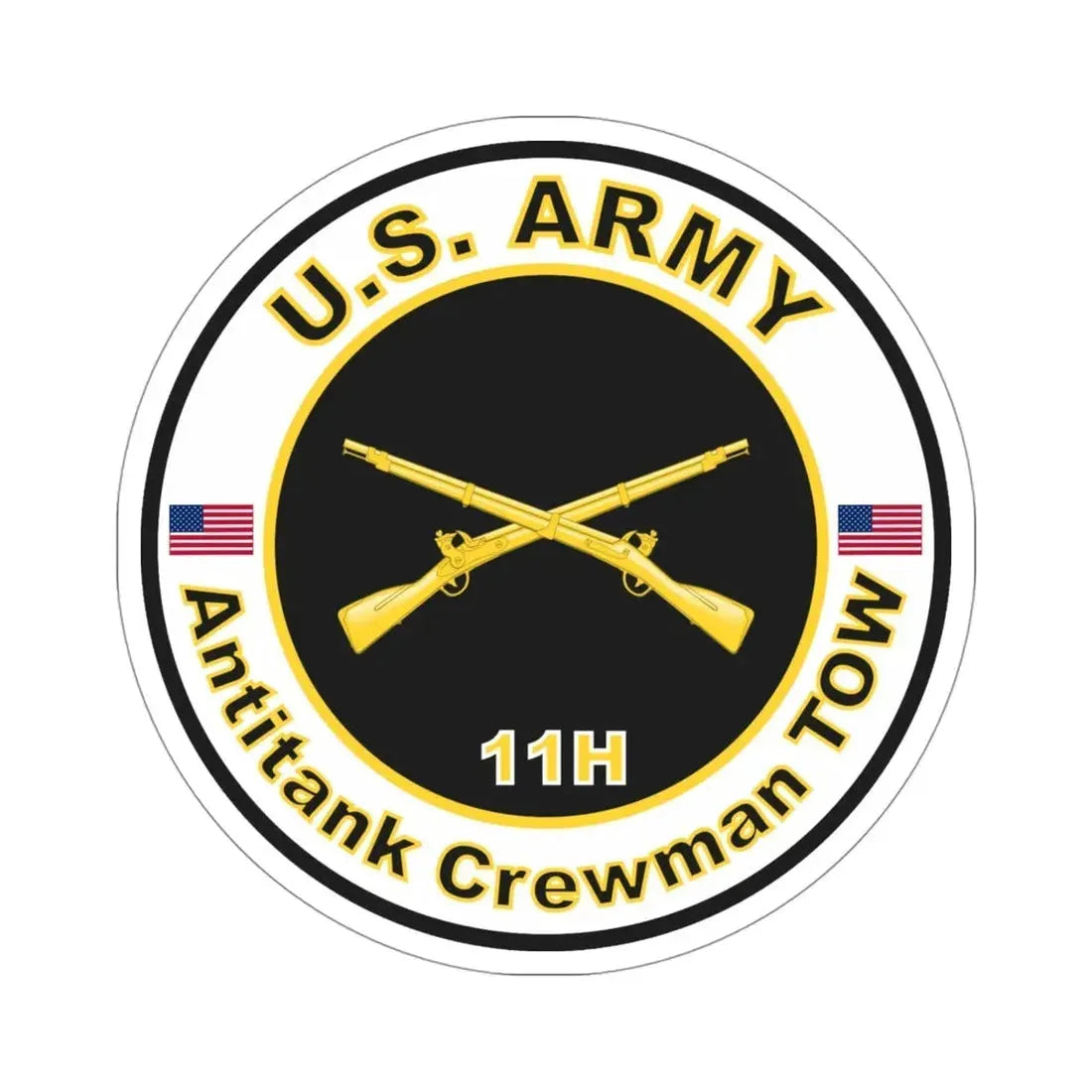 MOS 11H Antitank Crewman TOW (U.S. Army) STICKER Vinyl Die-Cut Decal - The Sticker Space