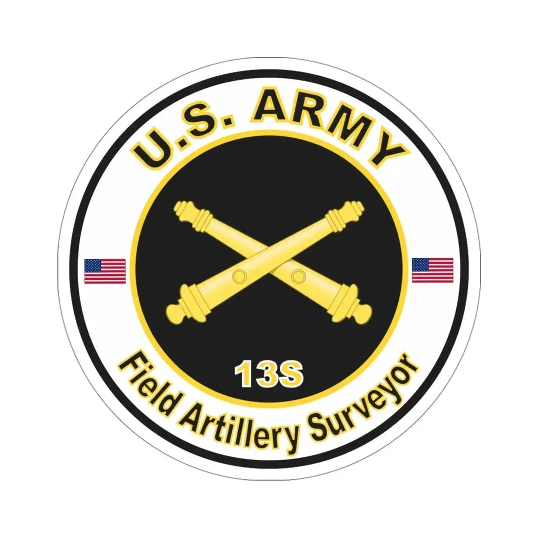 MOS 13S Field Artillery Surveyor (U.S. Army) STICKER Vinyl Die-Cut Decal - The Sticker Space
