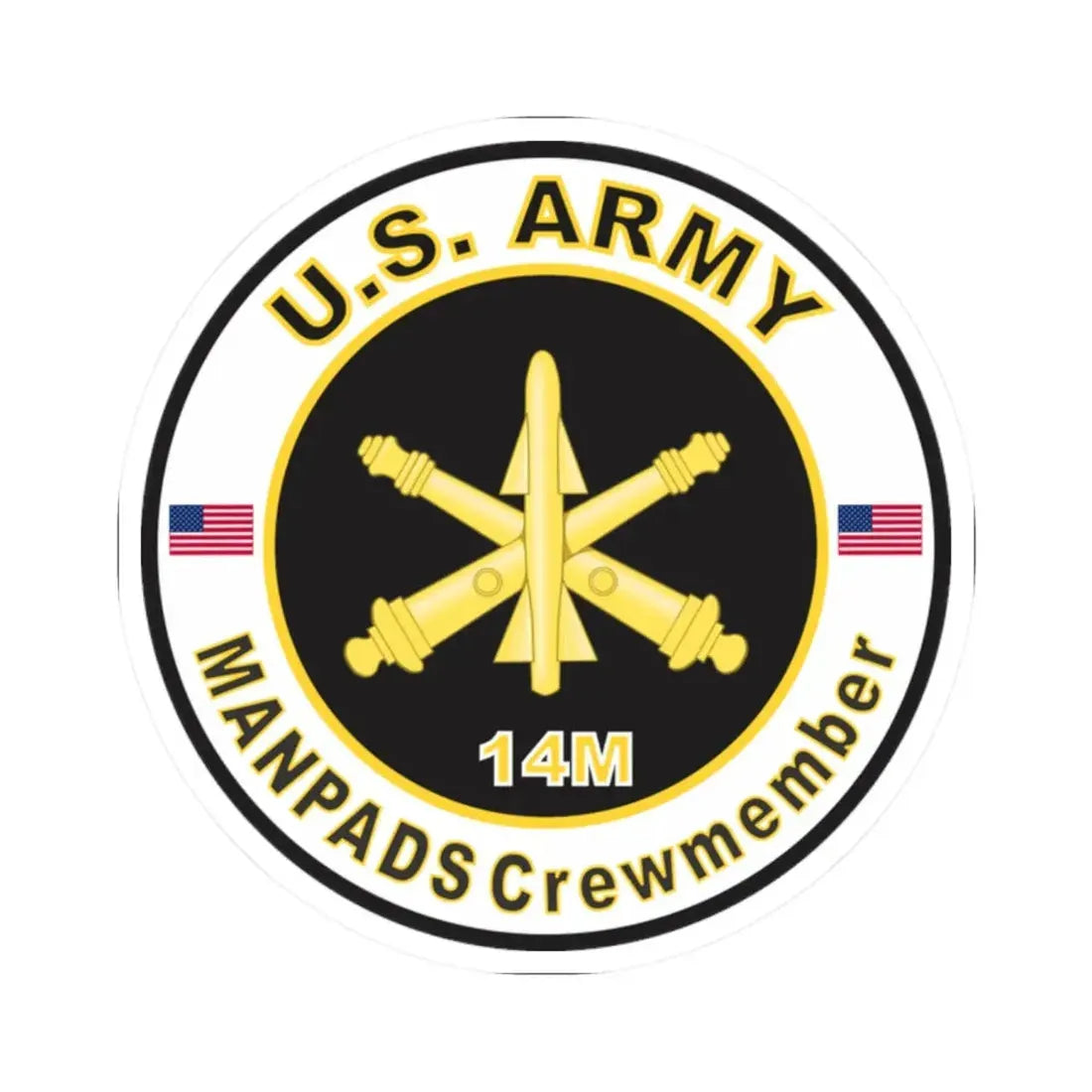 MOS 14M ManPADS Crewmember (U.S. Army) STICKER Vinyl Kiss-Cut Decal - The Sticker Space