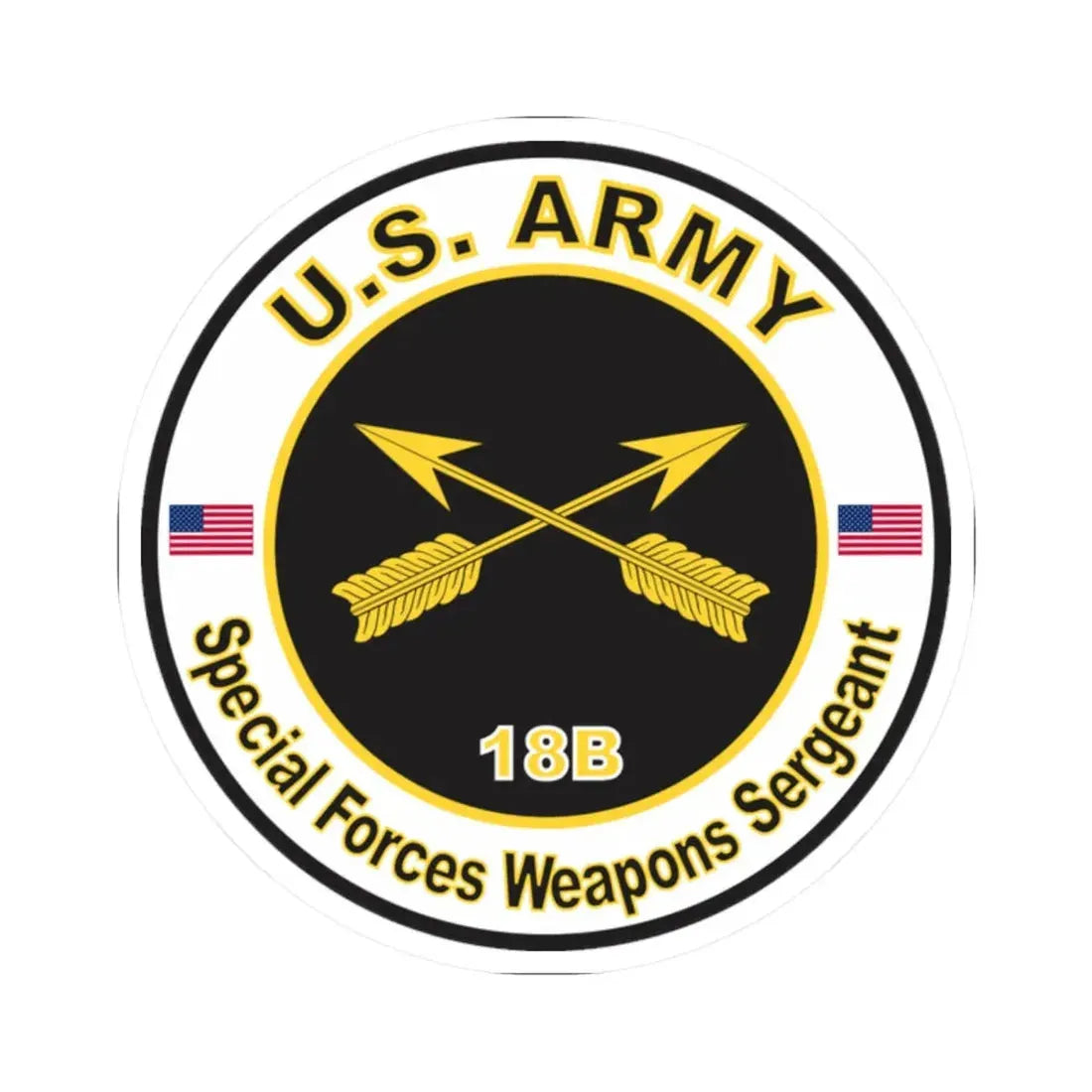MOS 18B Special Forces Weapons Sergeant (U.S. Army) STICKER Vinyl Kiss-Cut Decal - The Sticker Space