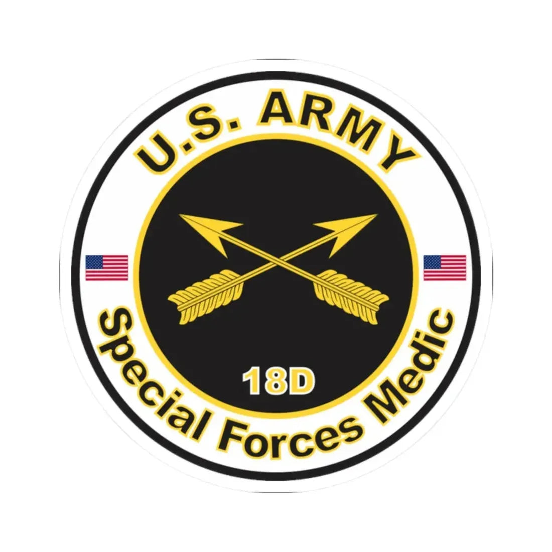 MOS 18D Special Forces Medic (U.S. Army) STICKER Vinyl Kiss-Cut Decal - The Sticker Space