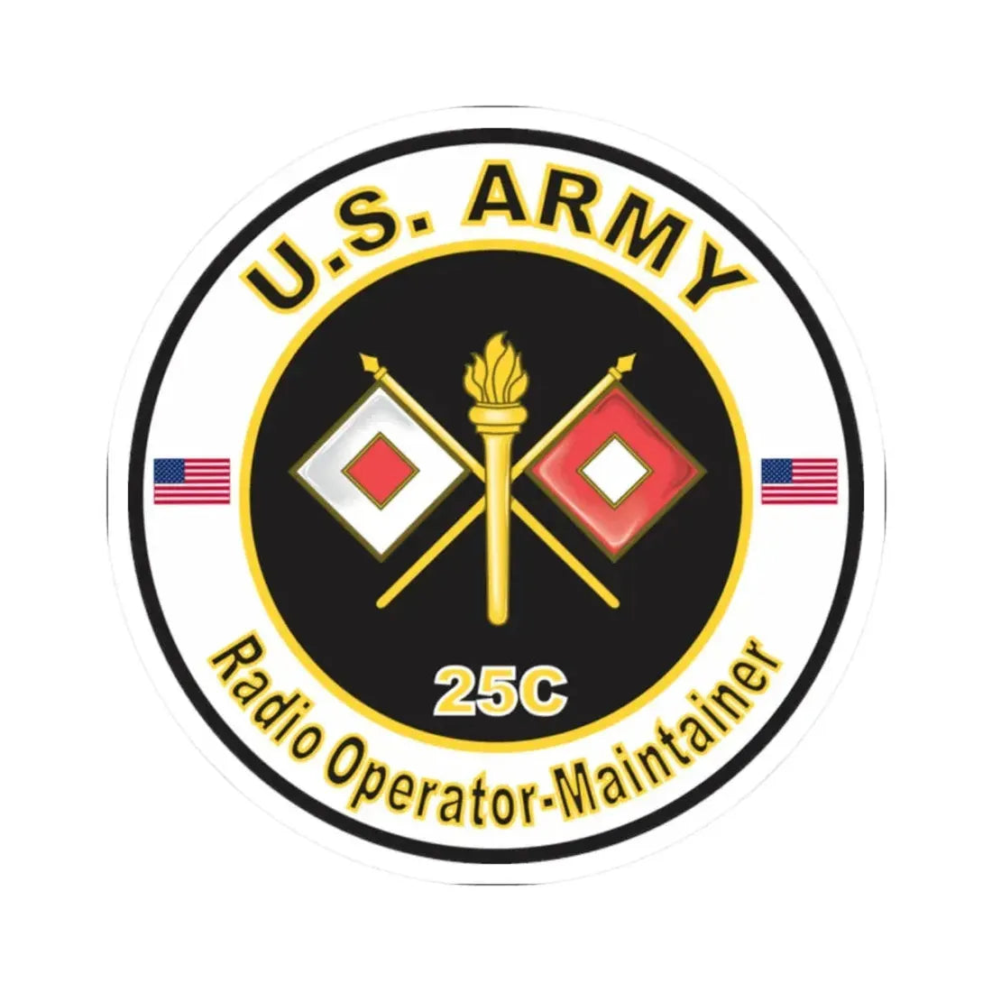 MOS 25C Radio Operator-Maintainer (U.S. Army) STICKER Vinyl Kiss-Cut Decal - The Sticker Space