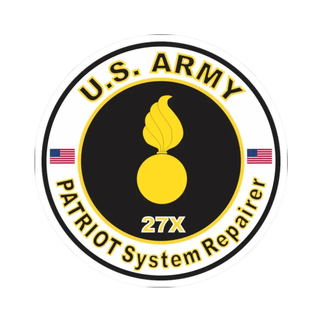 MOS 27X PATRIOT System Repairer (U.S. Army) STICKER Vinyl Kiss-Cut Decal - The Sticker Space