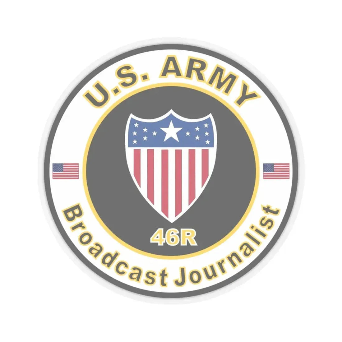 MOS 46R Broadcasting Journalist (U.S. Army) STICKER Vinyl Kiss-Cut Decal - The Sticker Space