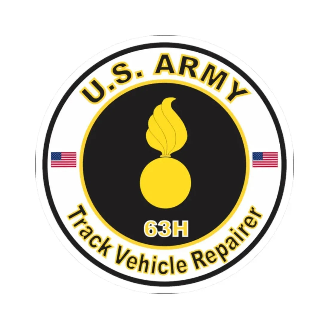 MOS 63H Track Vehicle Repairer (U.S. Army) STICKER Vinyl Kiss-Cut Decal - The Sticker Space