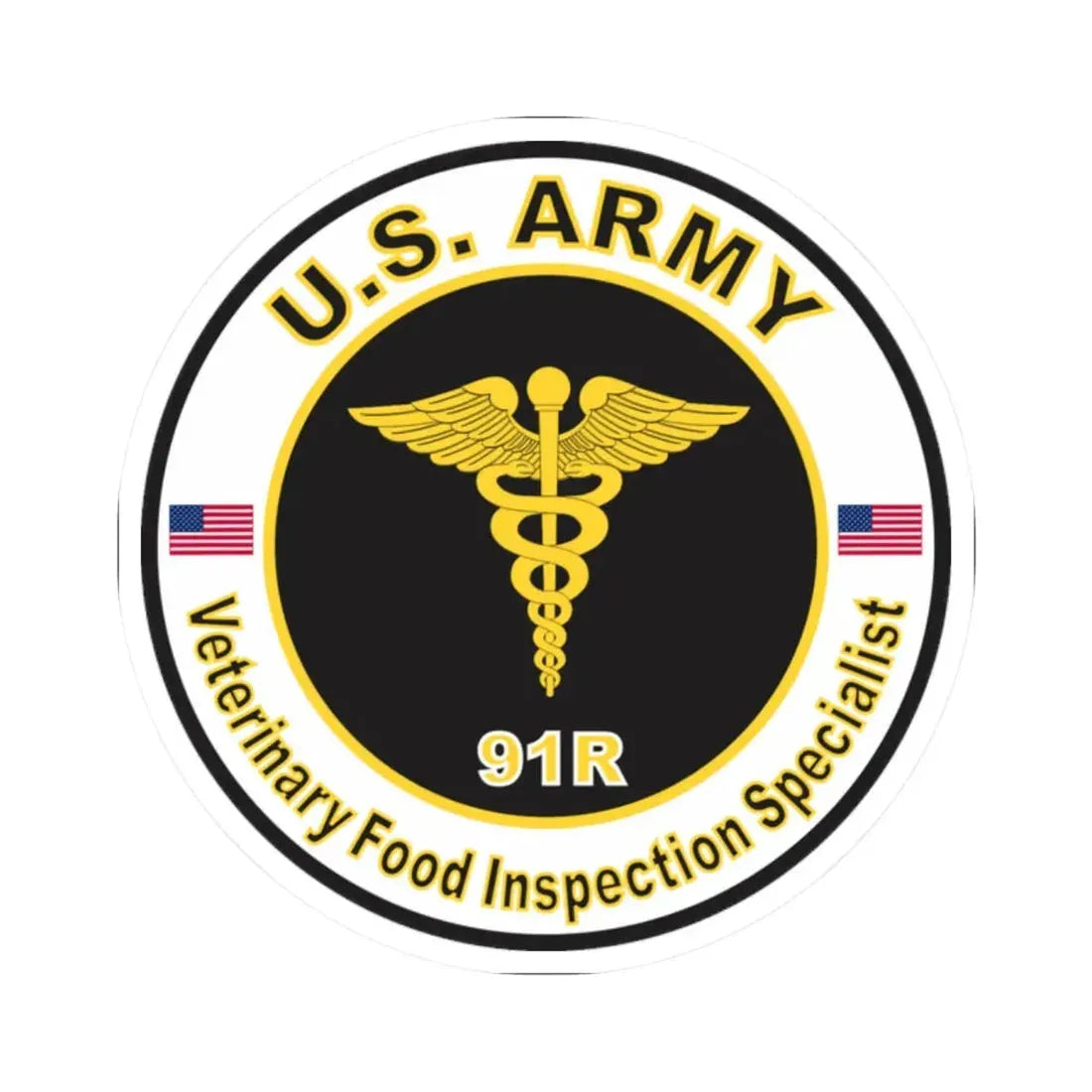 MOS 91R Veterinary Food Inspection Specialist (U.S. Army) STICKER Vinyl Kiss-Cut Decal - The Sticker Space