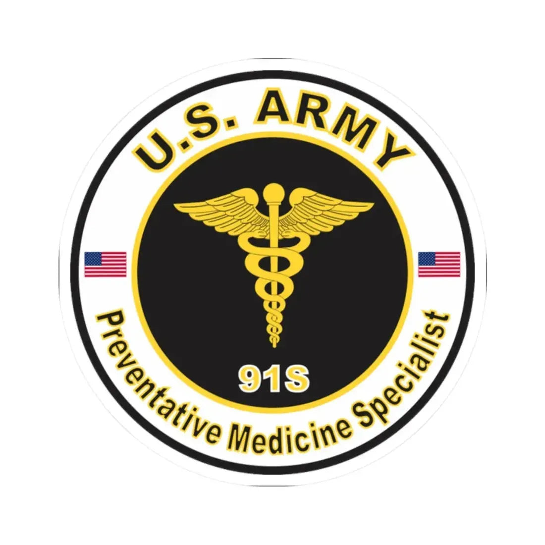 MOS 91S Preventative Medicine Specialist (U.S. Army) STICKER Vinyl Kiss-Cut Decal - The Sticker Space