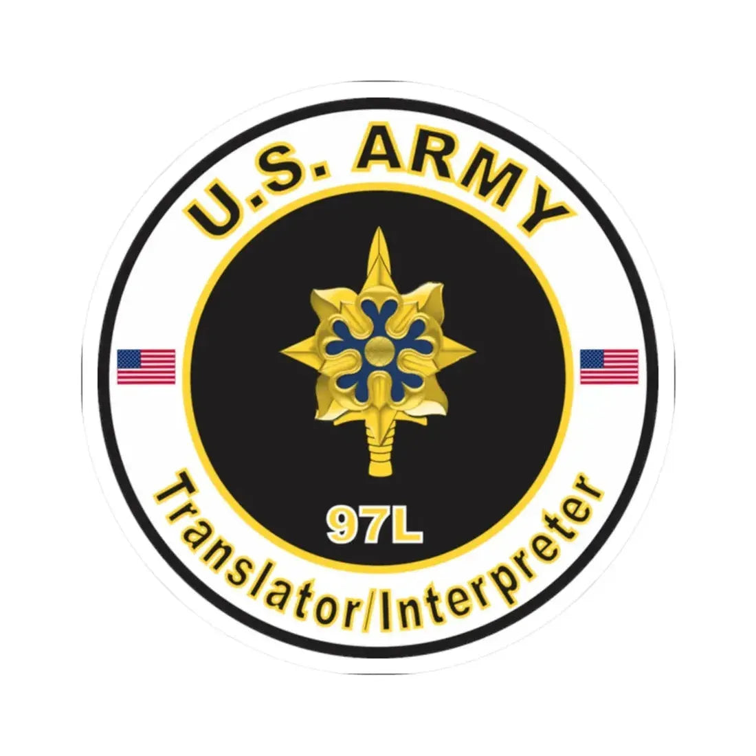 MOS 97L Translator Interpreter (U.S. Army) STICKER Vinyl Kiss-Cut Decal - The Sticker Space