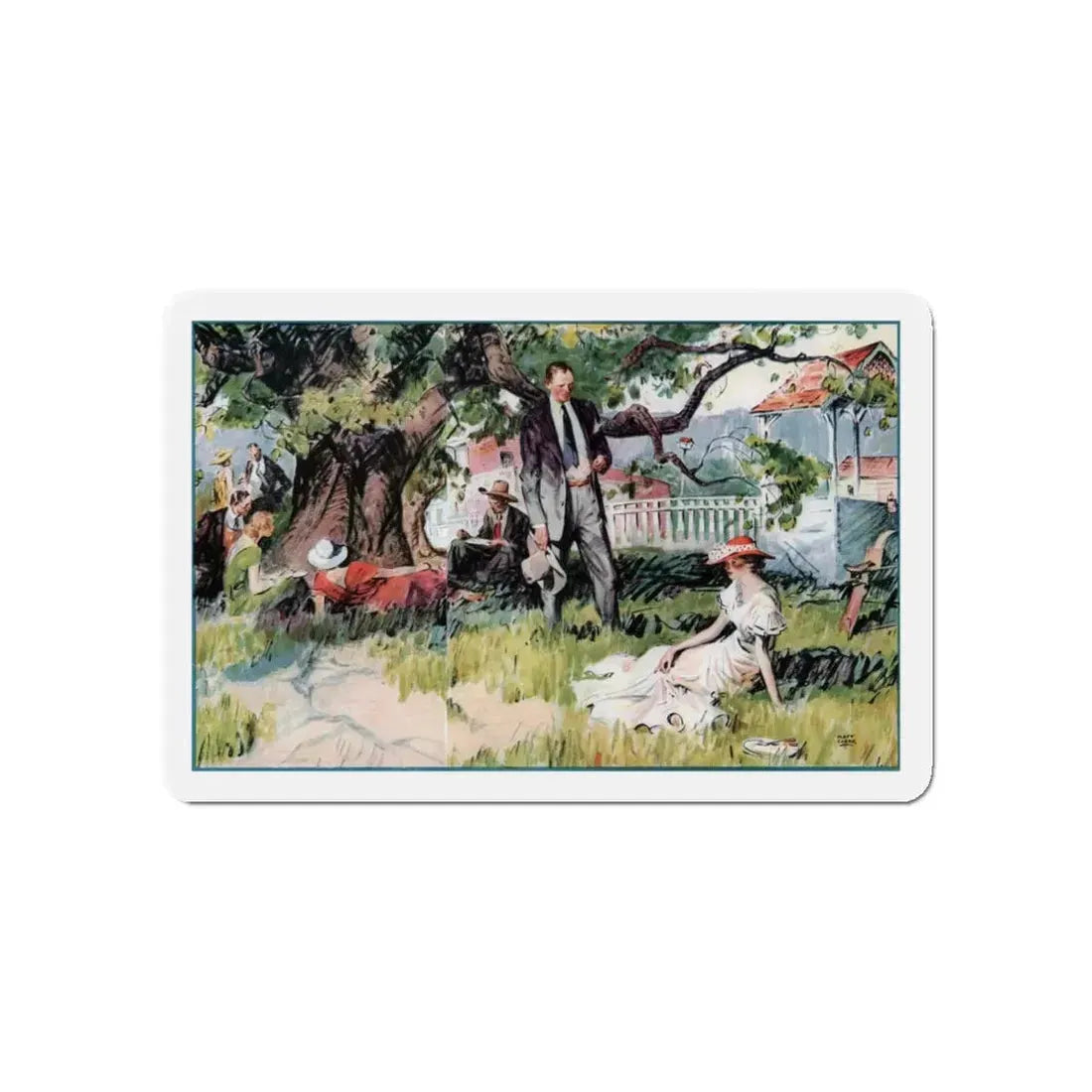 Motives of an Overload (2), The American Magazine, January 1934 (Magazine Illustration) Refrigerator Magnet - The Sticker Space