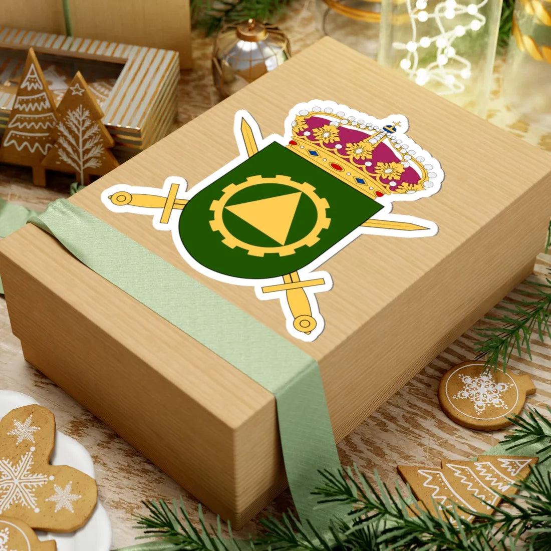 Motorskolan vapen (Sweden) (Coat of Arms) STICKER Vinyl Kiss-Cut Decal - The Sticker Space