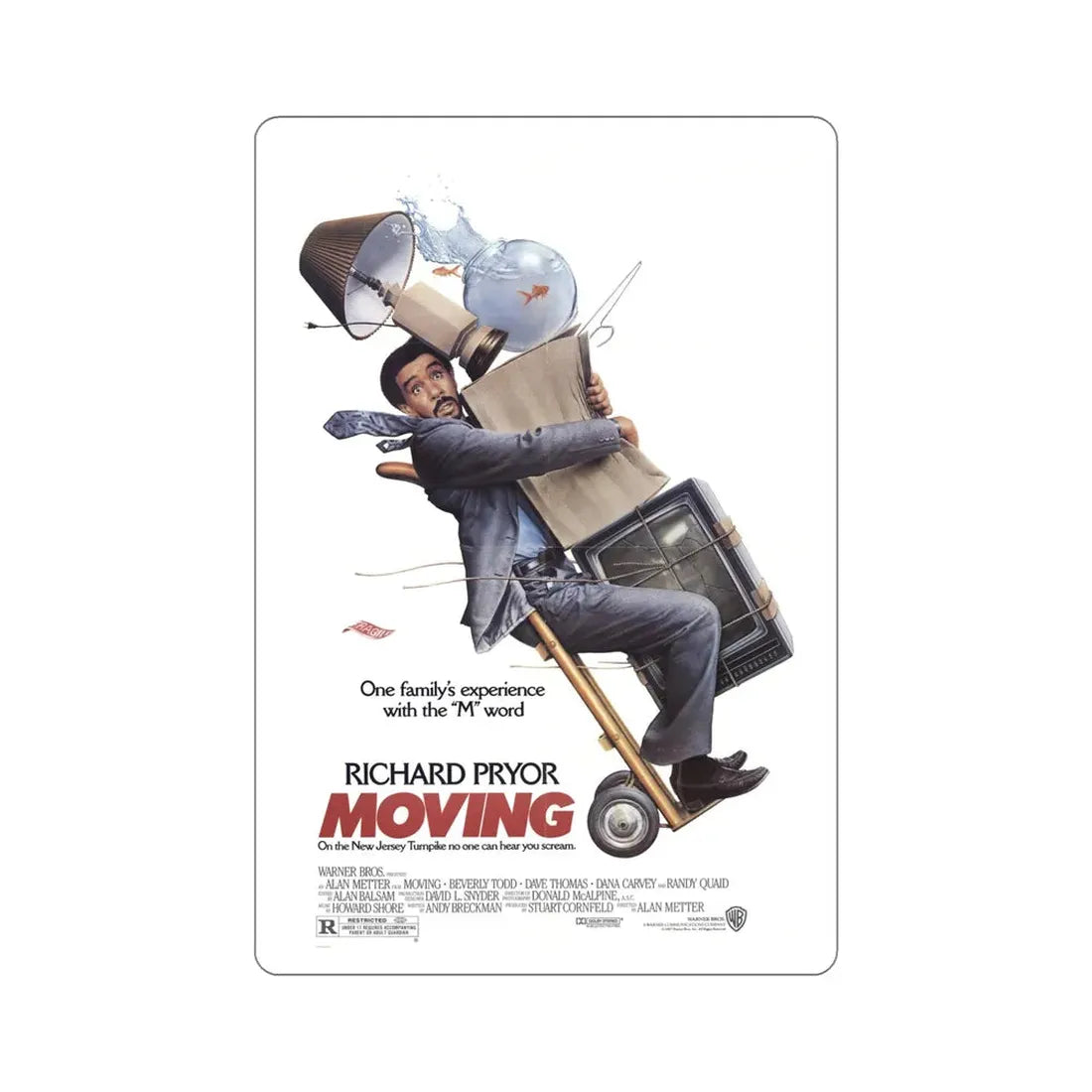 Moving 1988 Movie Poster STICKER Vinyl Die-Cut Decal - The Sticker Space