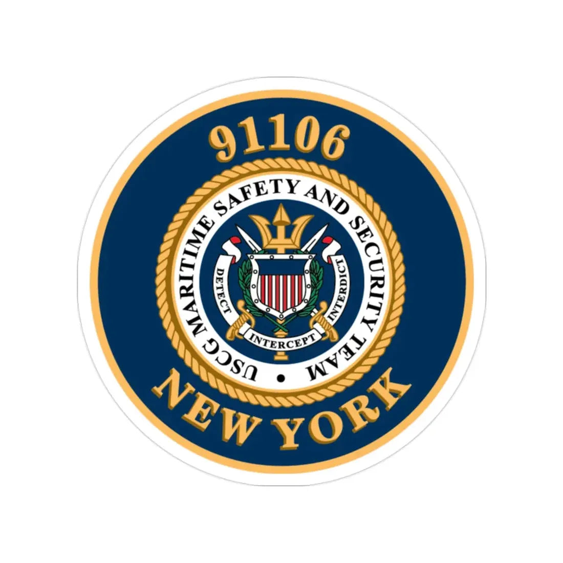 MSST New York 91106 Maritime Safety & Sec Team (U.S. Coast Guard) Transparent STICKER Die-Cut Vinyl Decal - The Sticker Space