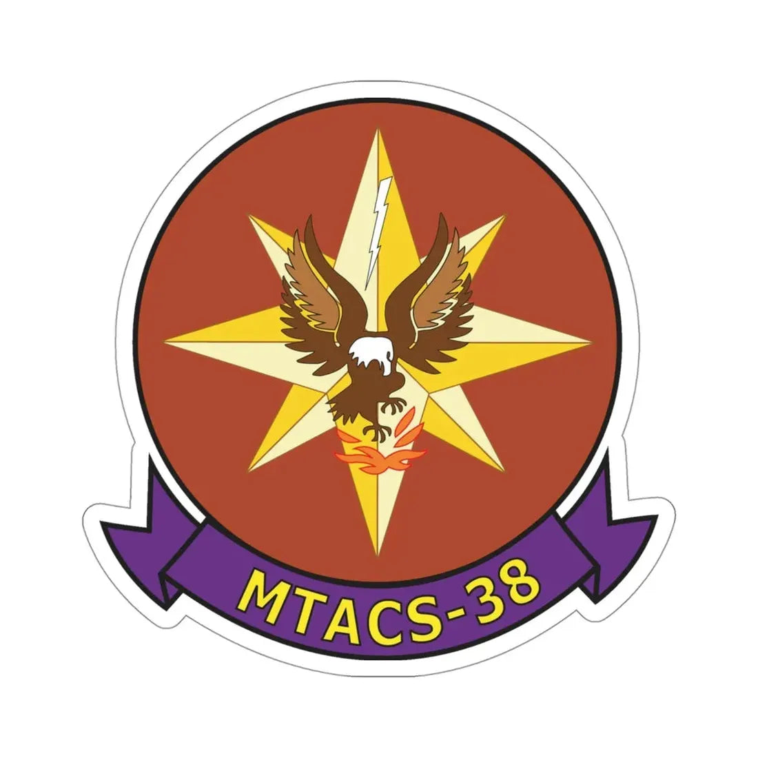 MTACS 38 Fire Chickens (USMC) STICKER Vinyl Die-Cut Decal - The Sticker Space