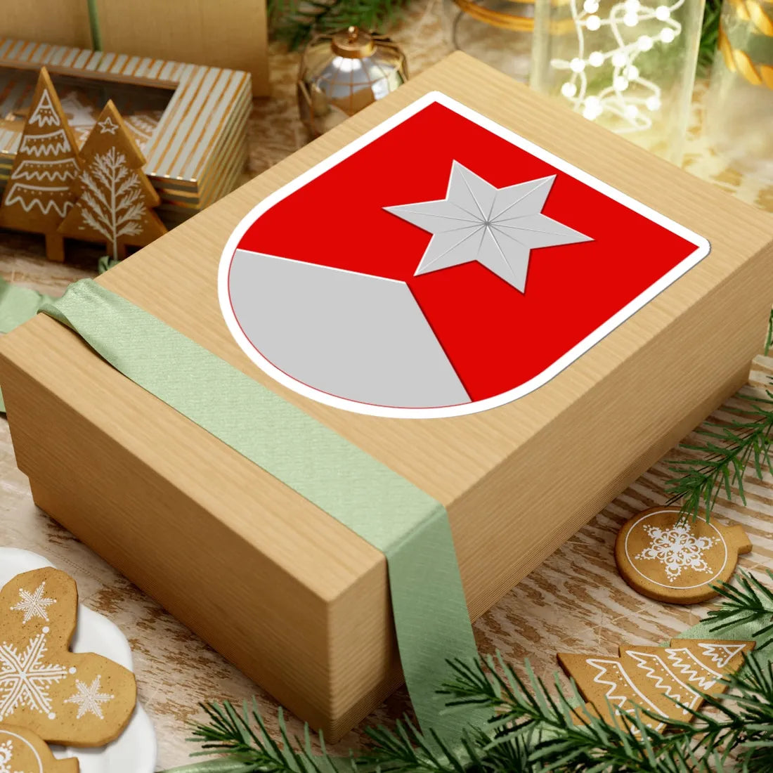 Muonio.vaakuna (Finland) (Coat of Arms) STICKER Vinyl Kiss-Cut Decal - The Sticker Space