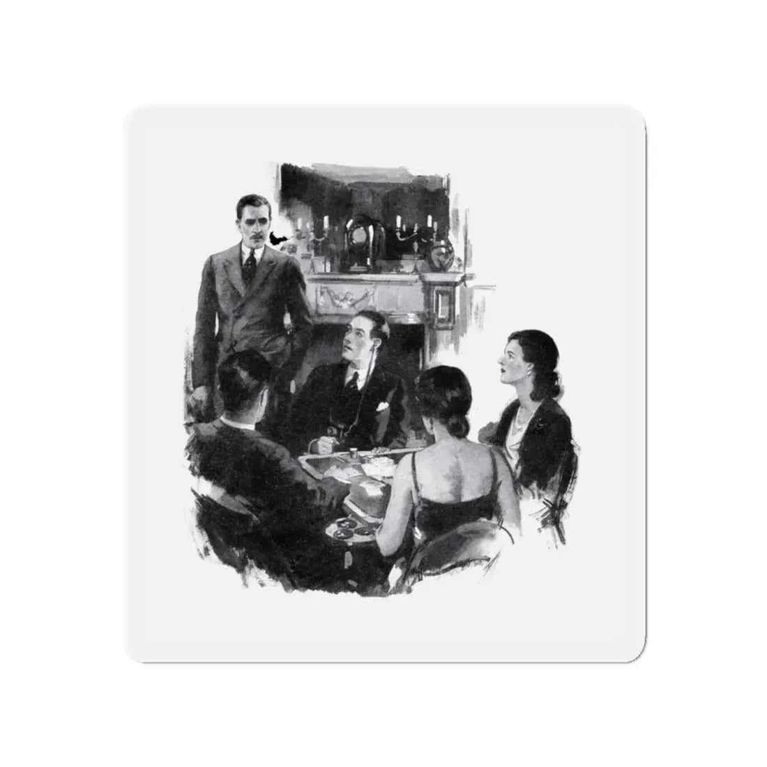 Murder on the Eastern Shore, Blue Book Magazine, August 1932 (Magazine Illustration) Refrigerator Magnet - The Sticker Space