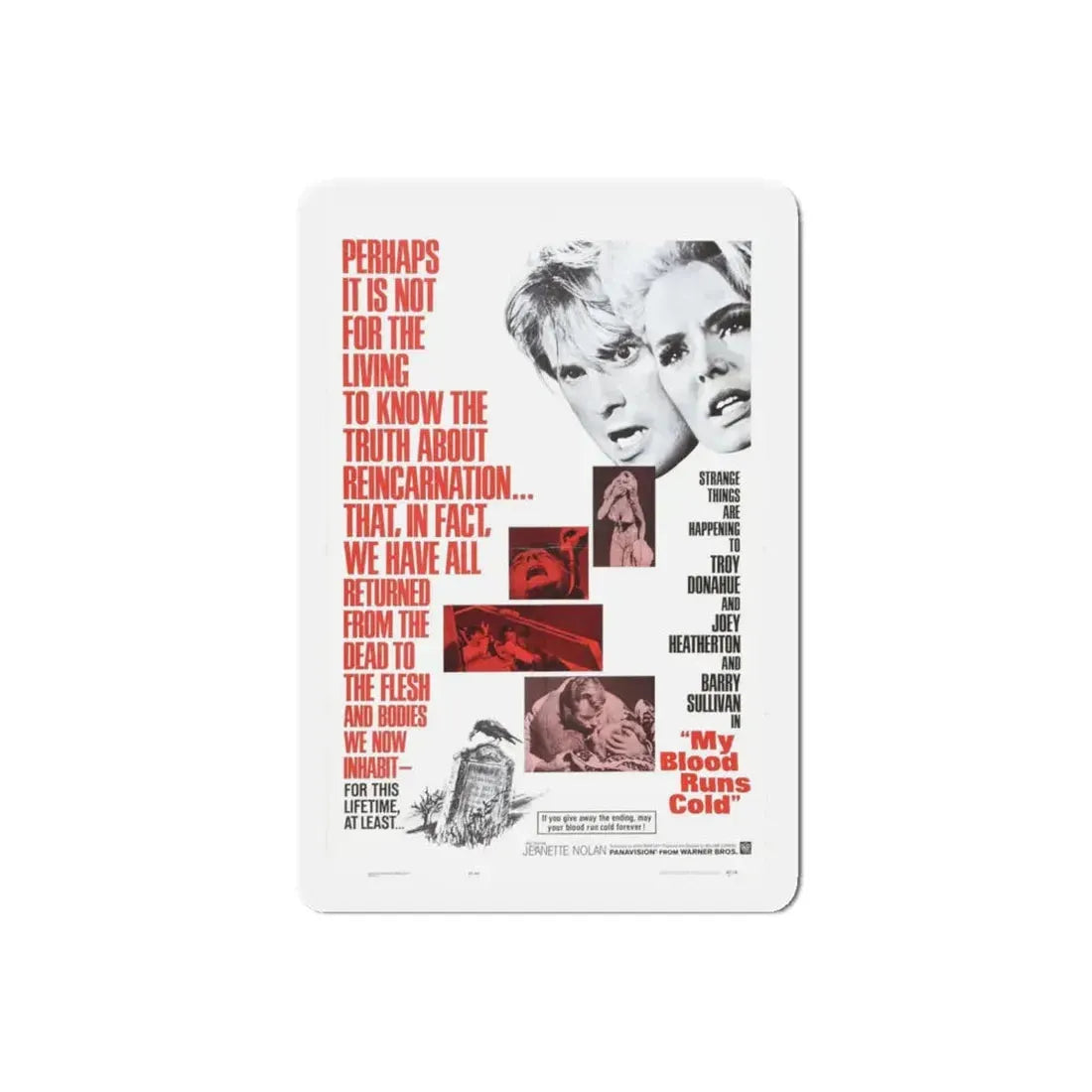 MY BLOOD RUNS COLD 1965 Movie Poster - Refrigerator Magnet - The Sticker Space