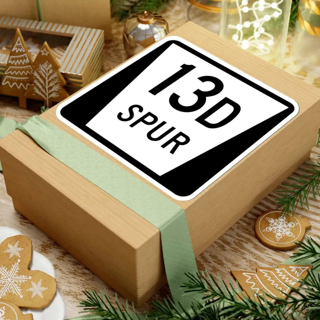 N SPUR 13D (Nebraska) (Road Sign) STICKER Vinyl Kiss-Cut Decal - The Sticker Space