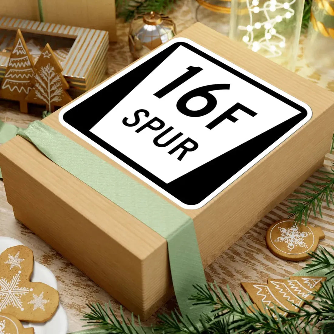 N SPUR 16F (Nebraska) (Road Sign) STICKER Vinyl Kiss-Cut Decal - The Sticker Space