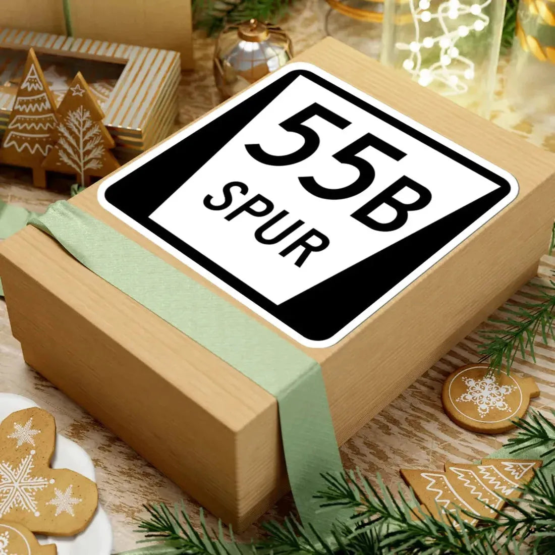 N SPUR 55B (Nebraska) (Road Sign) STICKER Vinyl Kiss-Cut Decal - The Sticker Space