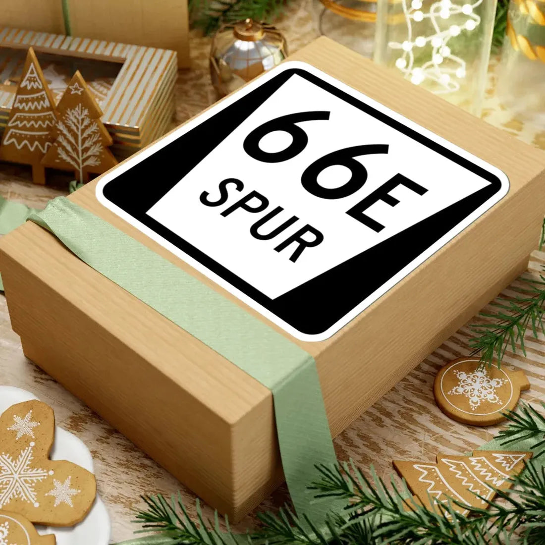 N SPUR 66E (Nebraska) (Road Sign) STICKER Vinyl Kiss-Cut Decal - The Sticker Space