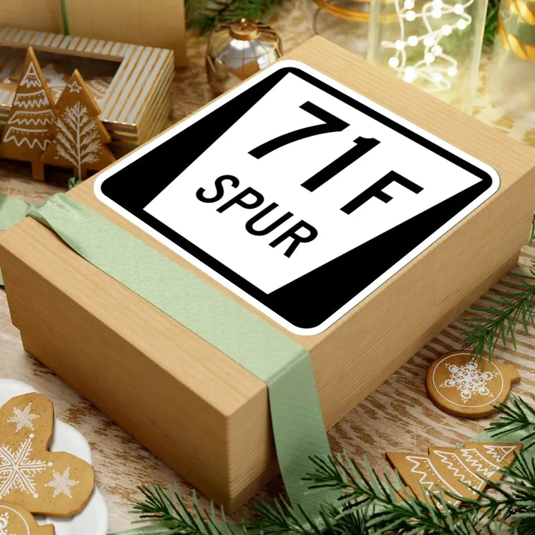 N SPUR 71F (Nebraska) (Road Sign) STICKER Vinyl Kiss-Cut Decal - The Sticker Space