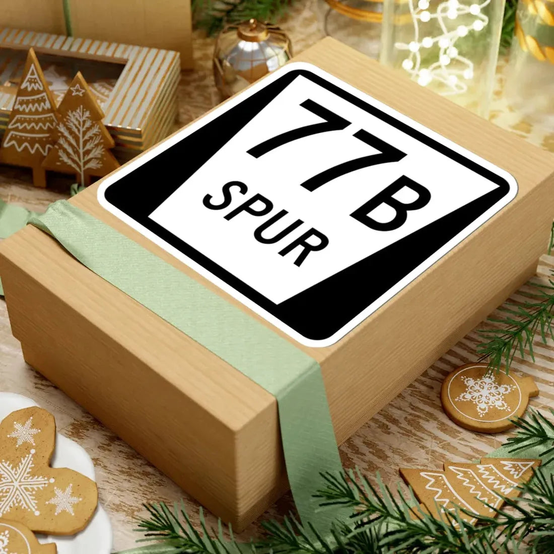 N SPUR 77B (Nebraska) (Road Sign) STICKER Vinyl Kiss-Cut Decal - The Sticker Space