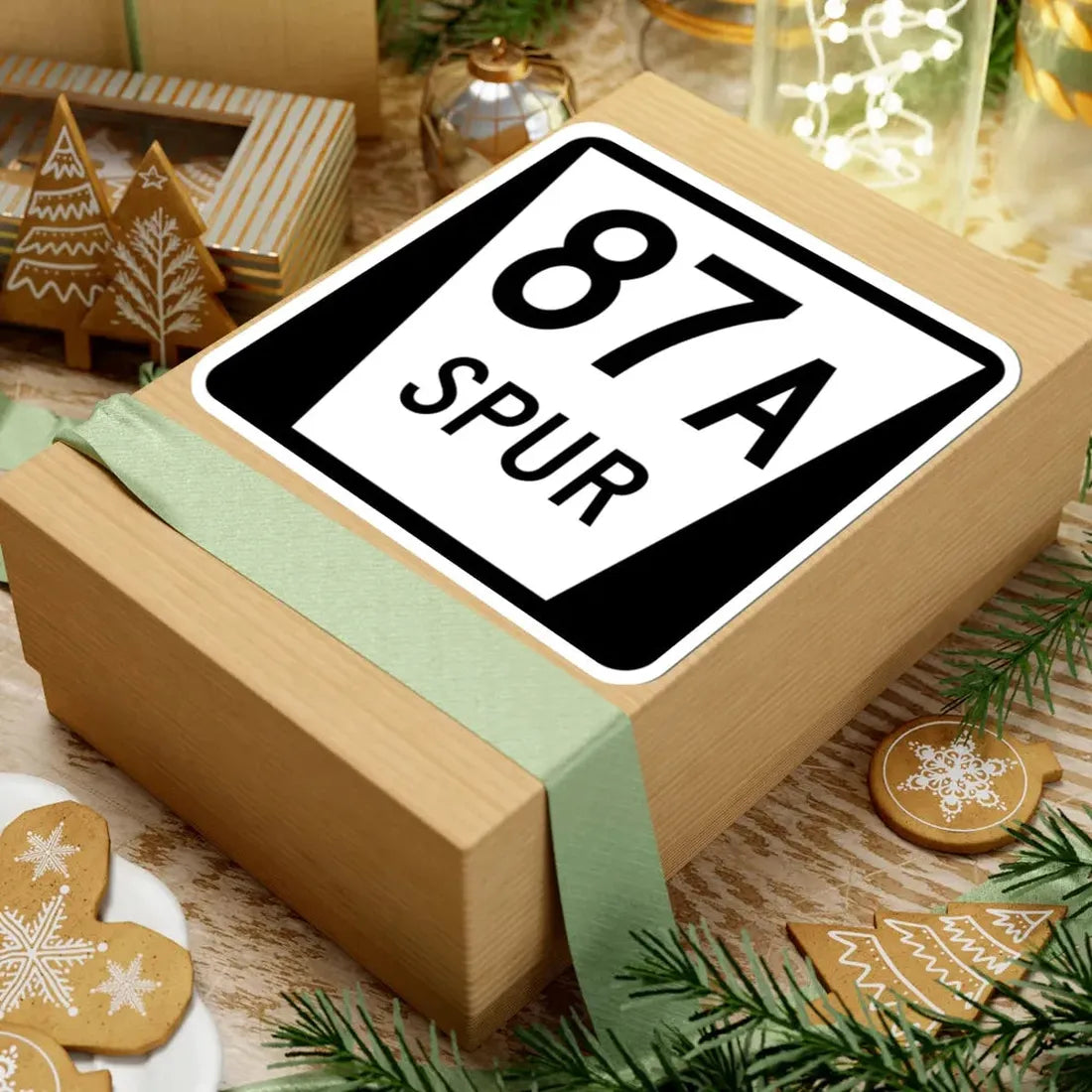 N SPUR 87A (Nebraska) (Road Sign) STICKER Vinyl Kiss-Cut Decal - The Sticker Space