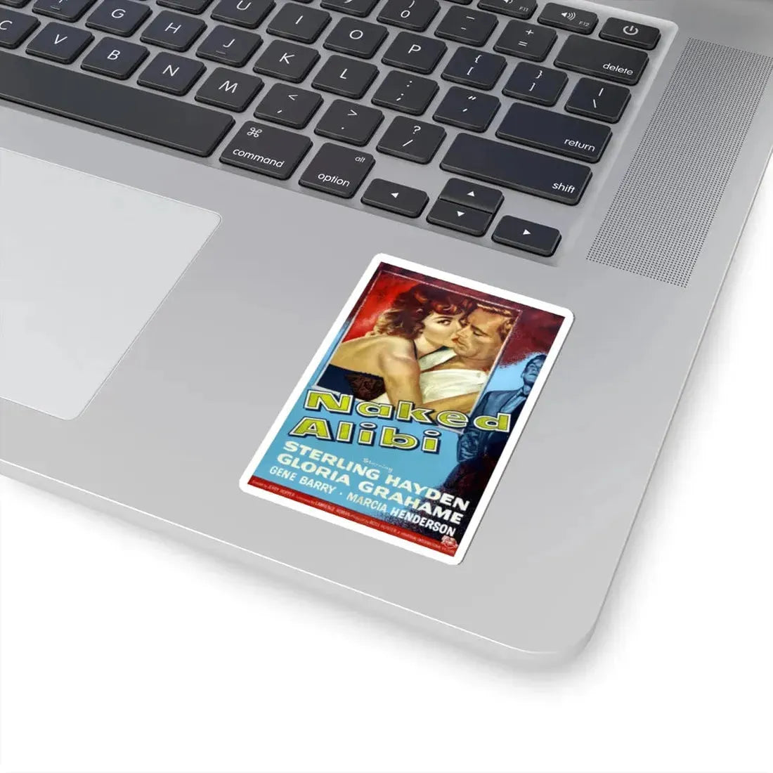 Naked Alibi 1954 Movie Poster - STICKER Vinyl Kiss-Cut Decal - The Sticker Space