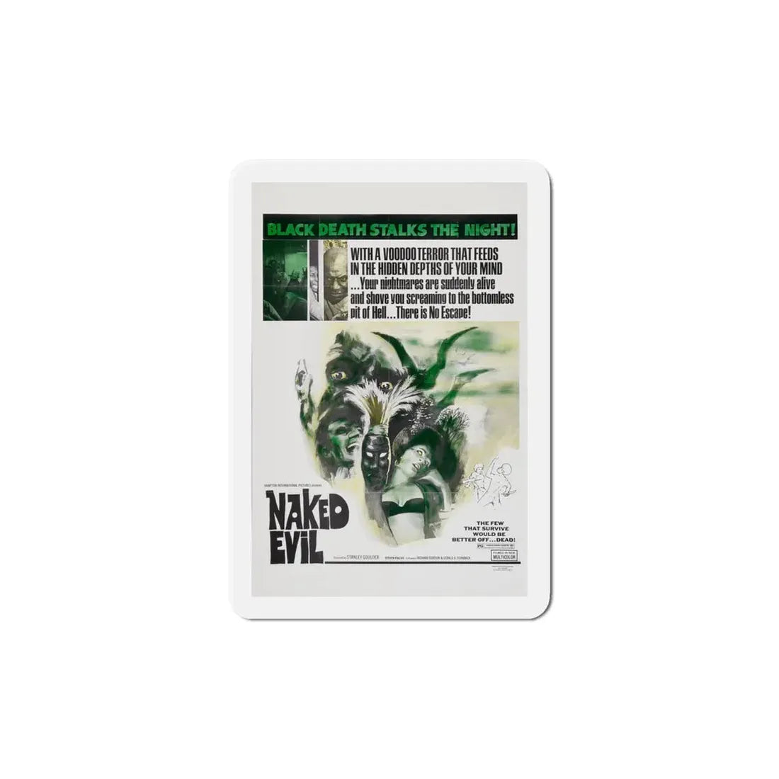 Naked Evil 1973 Movie Poster Refrigerator Magnet - The Sticker Space