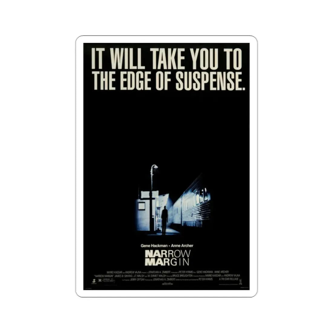 Narrow Margin 1990 Movie Poster STICKER Vinyl Die-Cut Decal - The Sticker Space