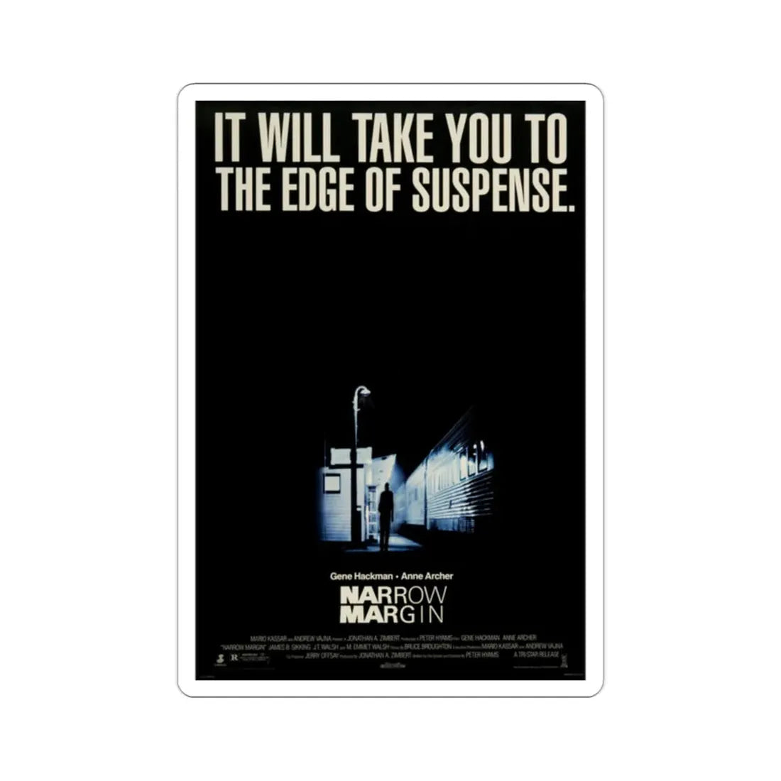 Narrow Margin 1990 Movie Poster STICKER Vinyl Die-Cut Decal - The Sticker Space