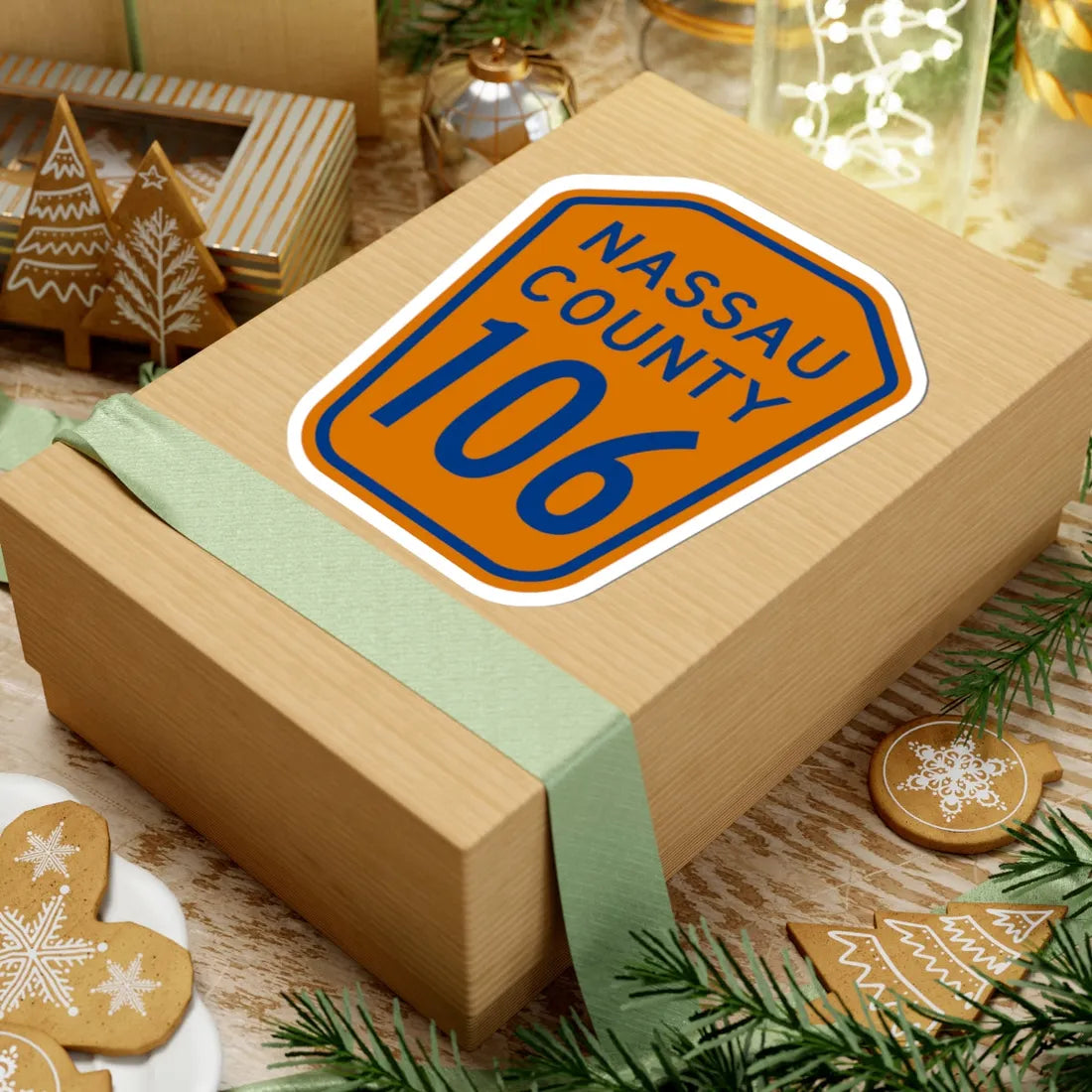 Nassau County 106 NY (New York) (Road Sign) STICKER Vinyl Kiss-Cut Decal - The Sticker Space