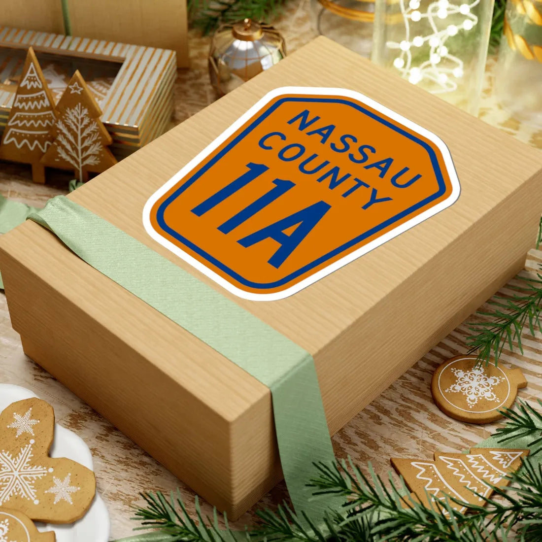 Nassau County 11A NY (New York) (Road Sign) STICKER Vinyl Kiss-Cut Decal - The Sticker Space