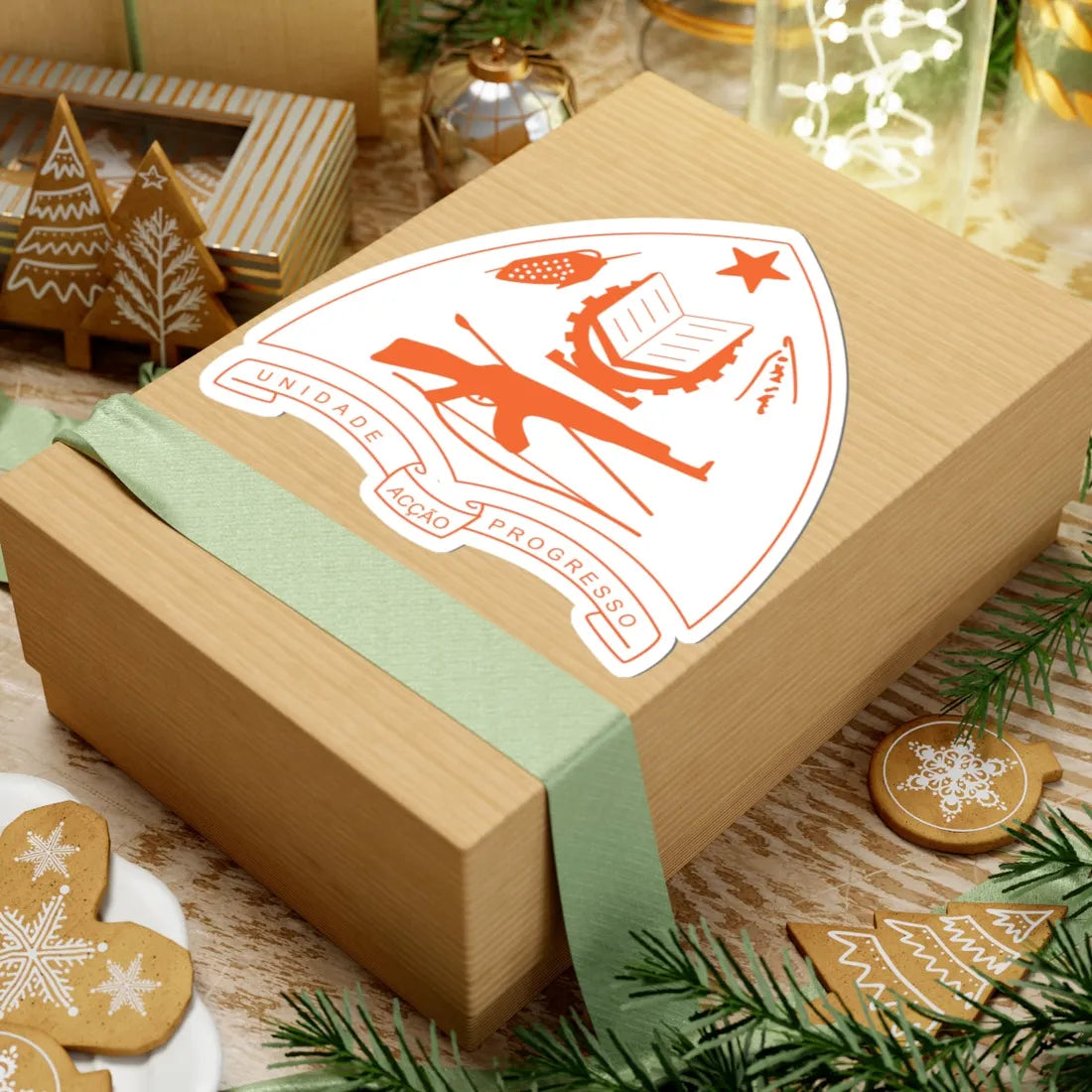 National emblem of East Timor 1975 (Coat of Arms) STICKER Vinyl Kiss-Cut Decal - The Sticker Space